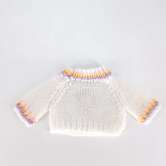 Unbranded White Knitted Long Sleeve Crewneck Doll Sweater for 18" Dolls GUC - Picture 10 of 10